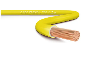 Cabo Flexsil 750V 4,00MM Amarelo Metro Sil