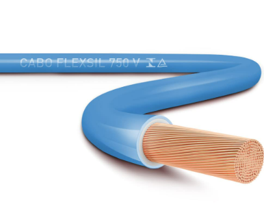 Cabo Flexsil 750 V 6,00MM Azul Por Metro Sil