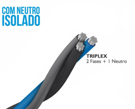 Cabo Triplex 3X10 Mm2 Color Isolado