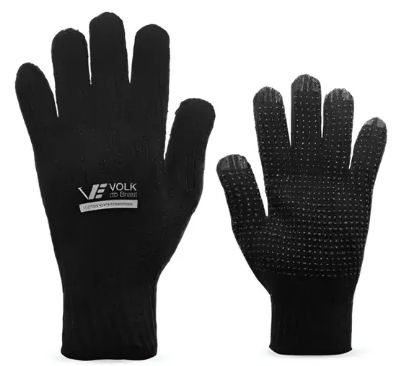 Luva Tricotada 4 Fios Cotton Black Smart Volk