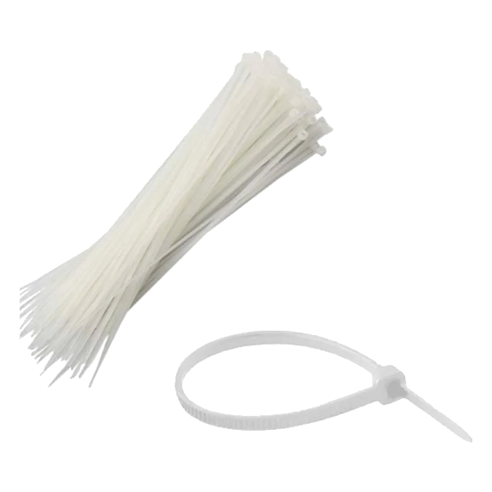 Abracadeira Nylon 200 X 2,50MM Branca C/100