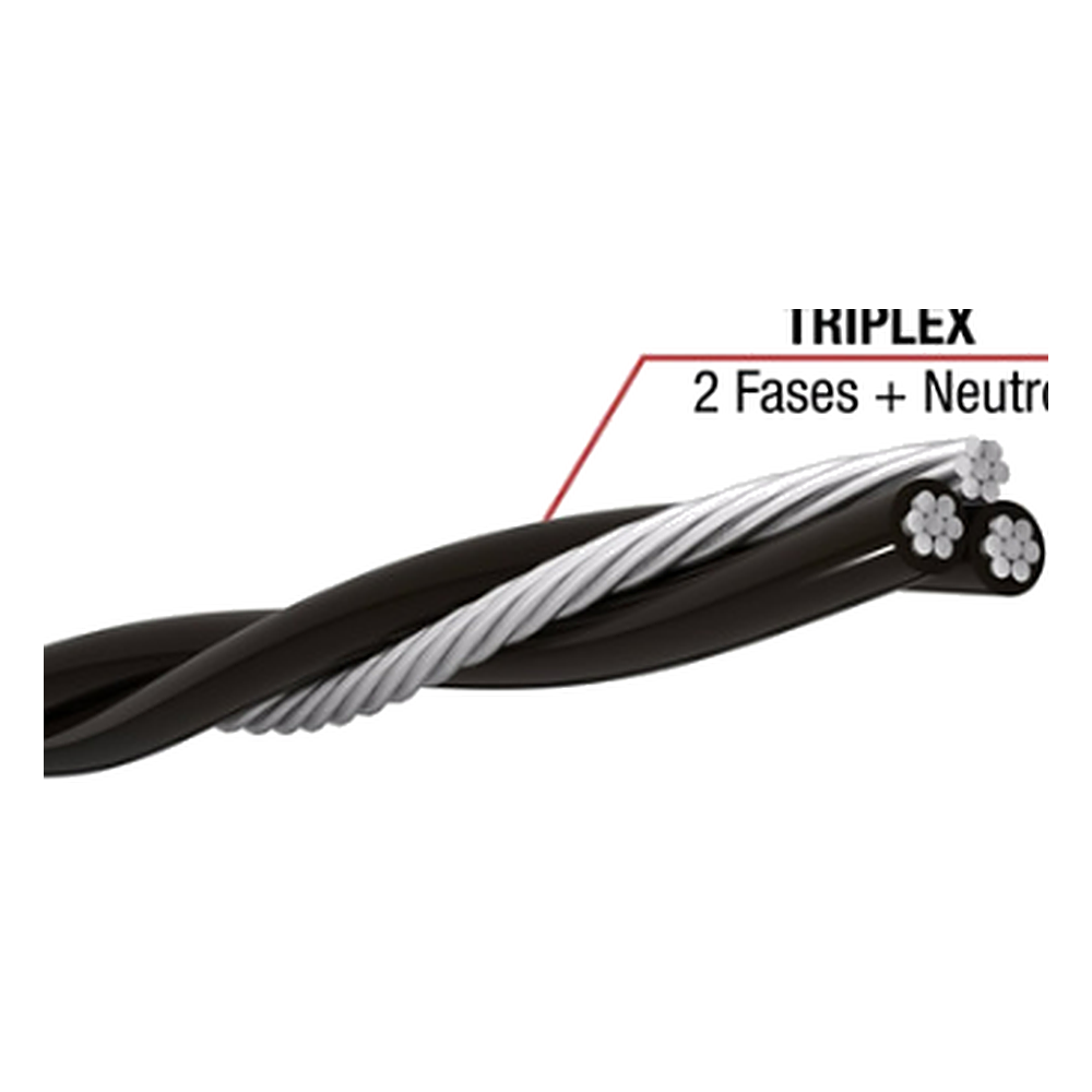 Cabo Copperal Triplex 3X10MM NU Xlpe 10MM2 H19n PT/CZ Brascopper