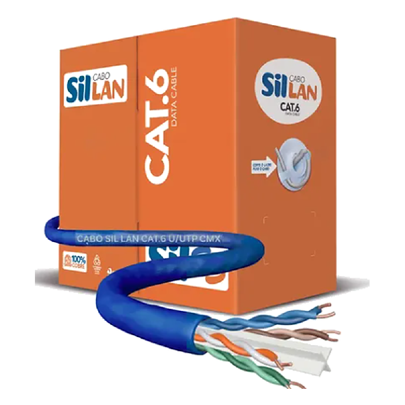 Cabo DE Rede Lan Cat 6E Azul Sil