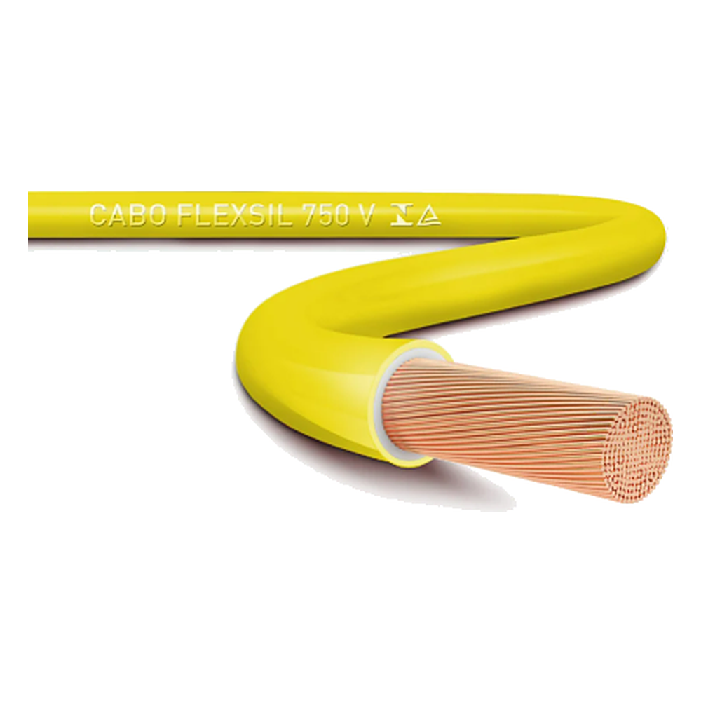Cabo Flexsil 750V 2,50MM Amarelo Metro Sil