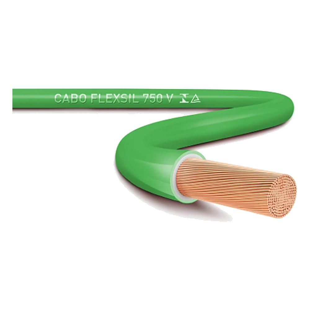 Cabo Flexsil 750V 2,50MM Verde Metro Sil