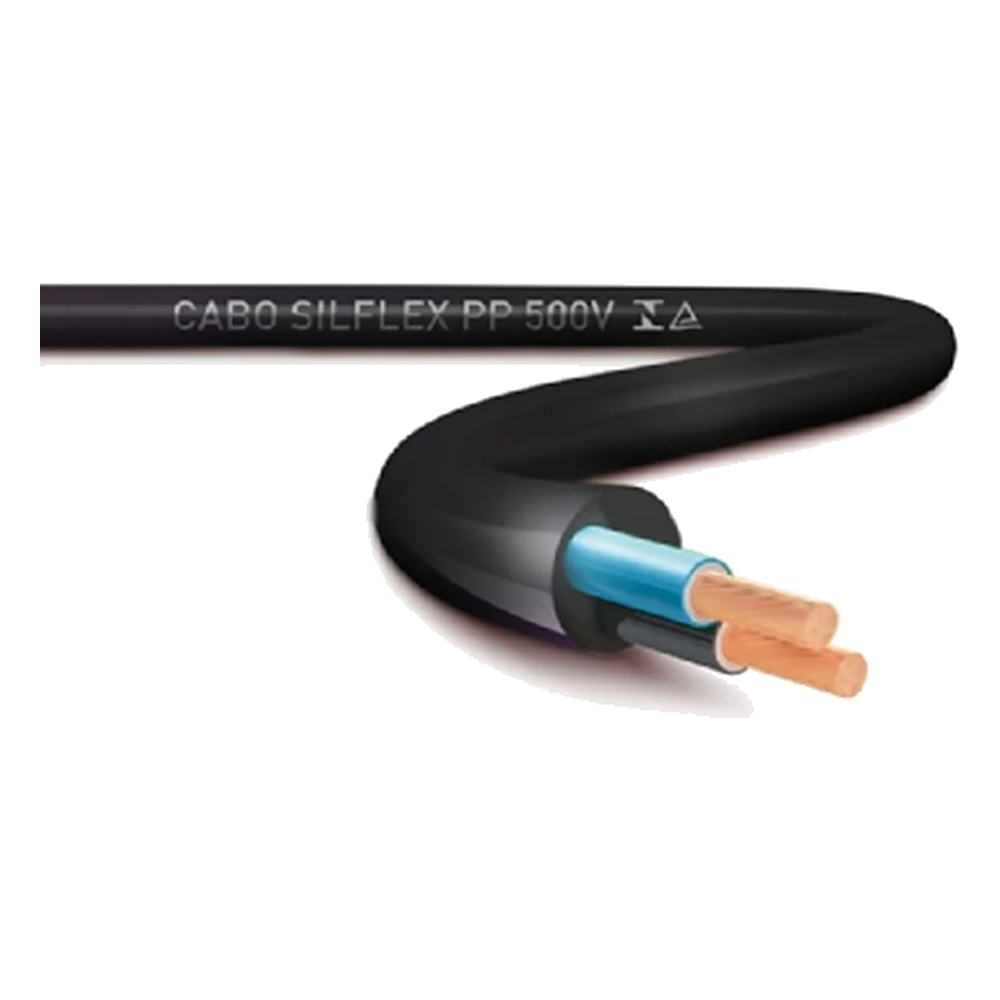 Cabo 2X0,75MM 500 V Preto Sil