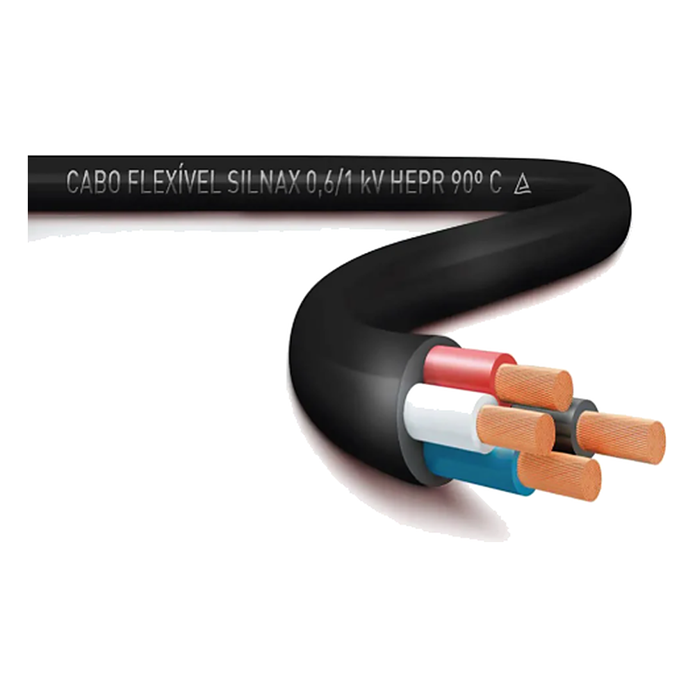 Cabo 4X6,00MM 06/1KV Silnax Hepr 90C Preto Sil