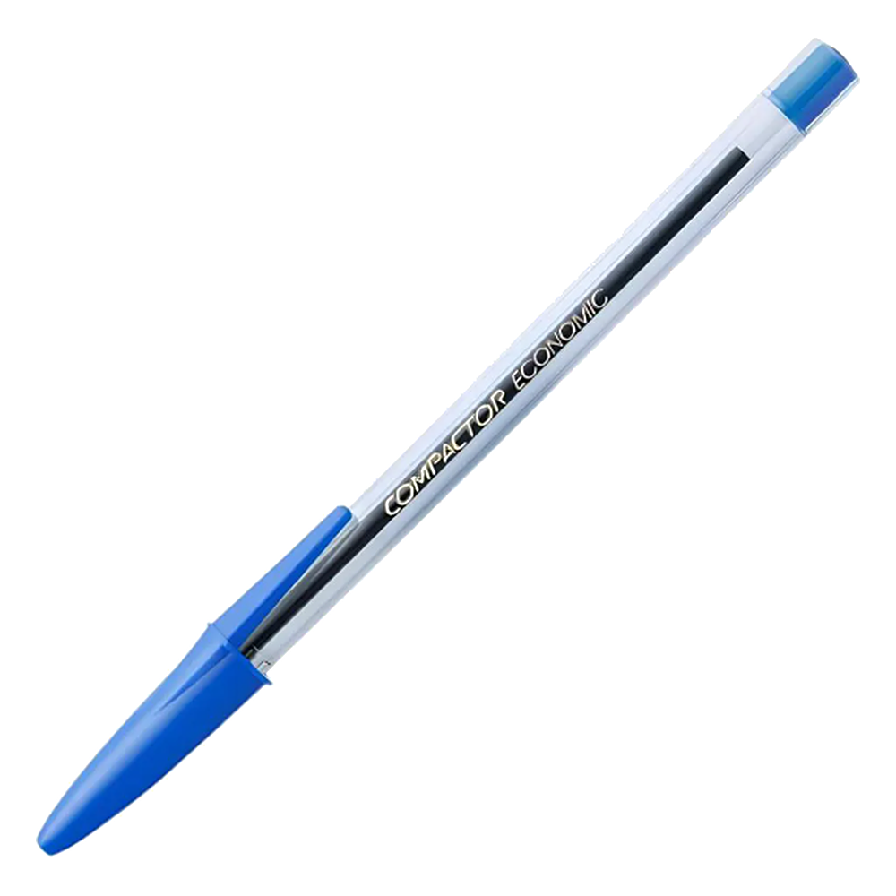Caneta Esferografica Economic Cristal Azul CX C/100 1987001 Compactor