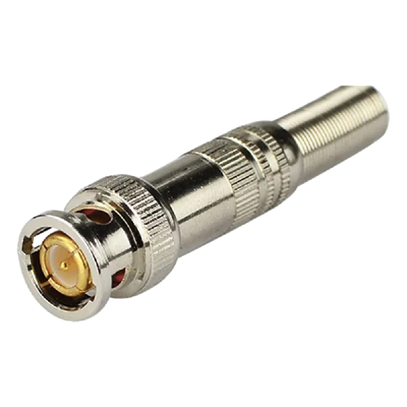 Conector Bnc Mola E Parafuso Gold Dourado