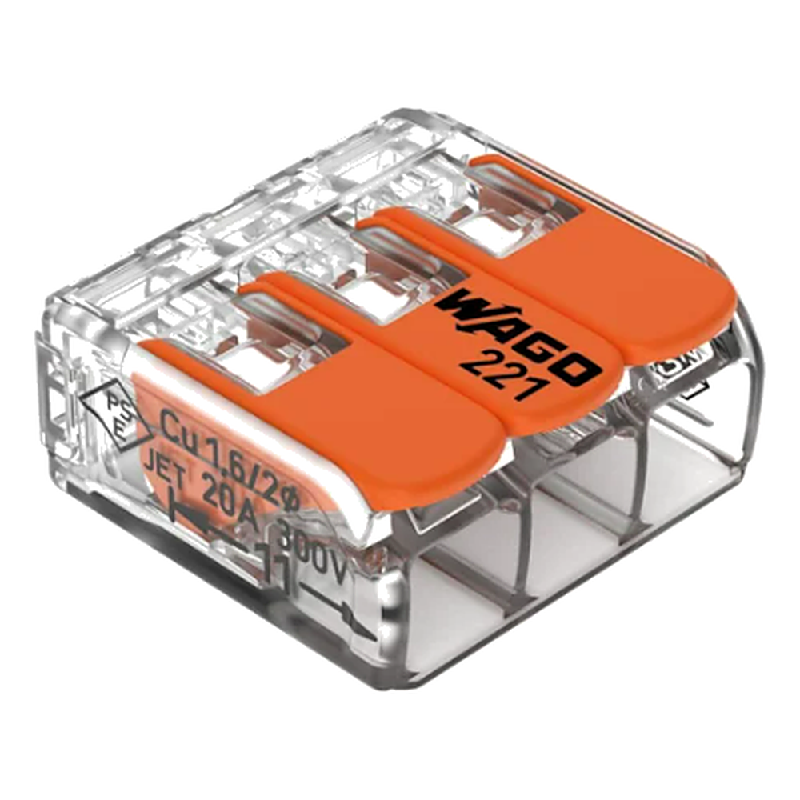 Conector DE Emenda 221 413 3P 4MM Wago