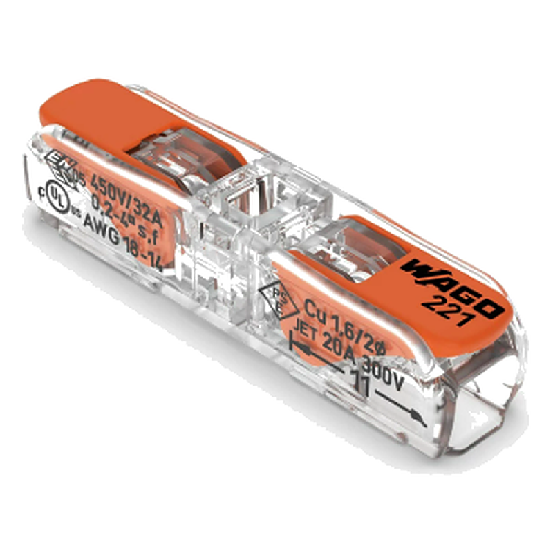 Conector DE Emenda EM Linha 221 P/ Cabo DE 0,2 A 4MM Wago