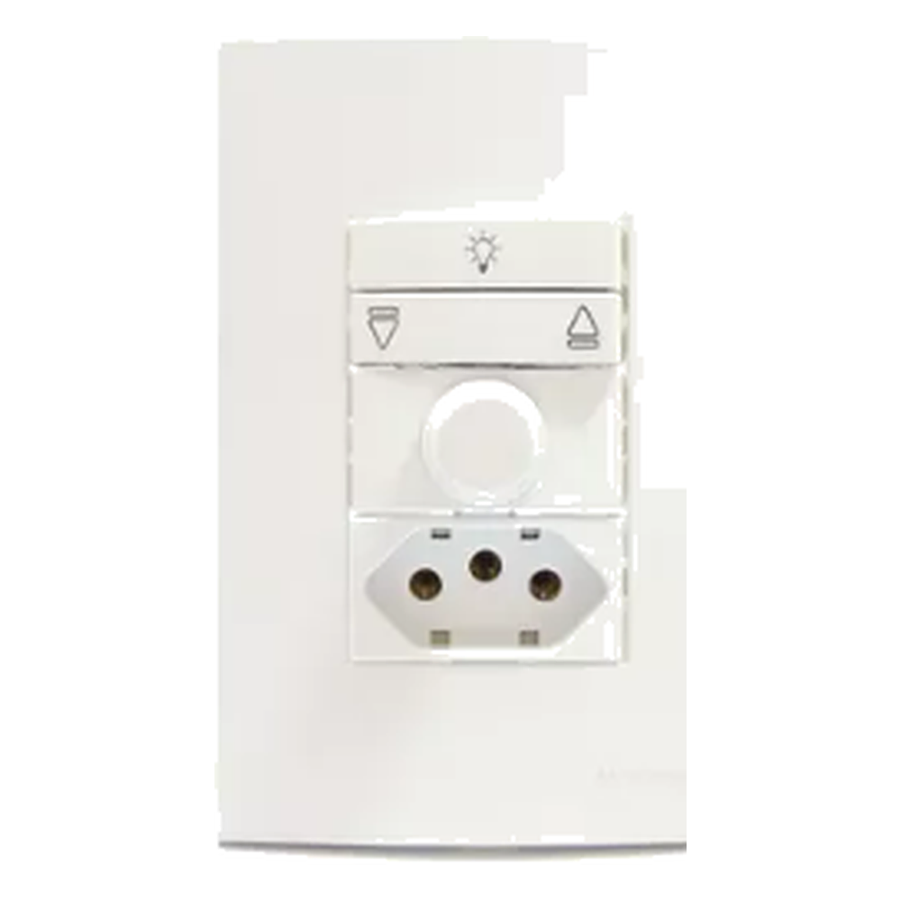 Conjunto Controle Ventilador Bivolt C/Tom 20A 2PT BR Sleek Margirius
