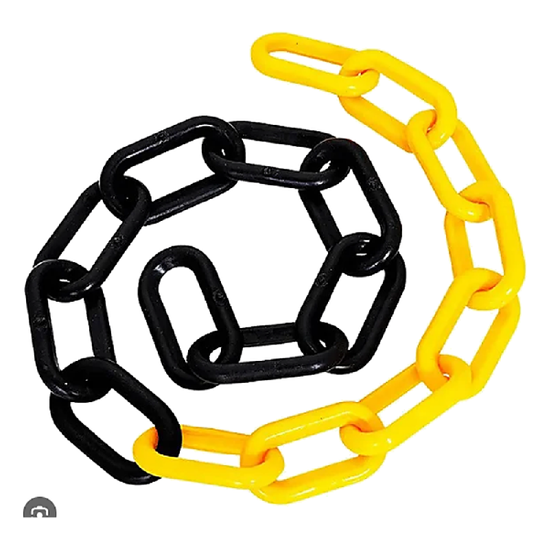 Corrente Elo Grande Preta/Amarela Plastcor