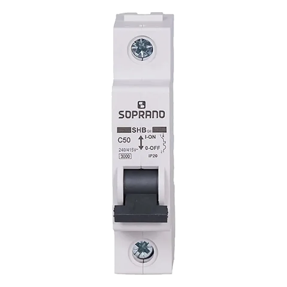 Disjuntor Din Mono 1P 50A Soprano