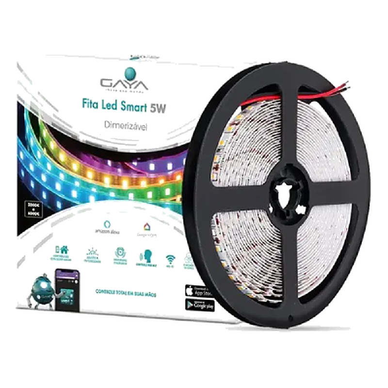 Fita DE Led 2M Rgb Smart 5W 12V DC Widi Ip20 Gaya