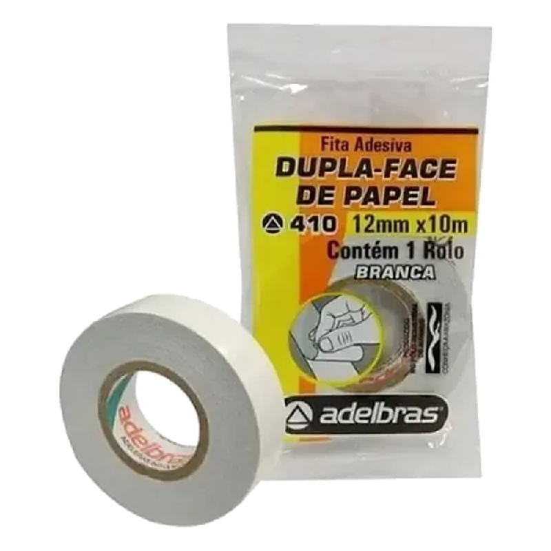 Fita Dupla Face DE Papel 12MMX10MTS Unidade 813000007 Adelbras