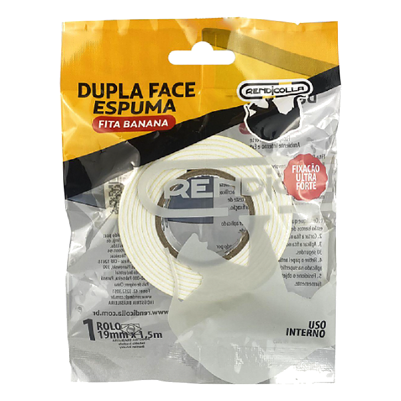 Fita Dupla Face Espuma 19MMX1,5M Blister 40280 Rendicolla