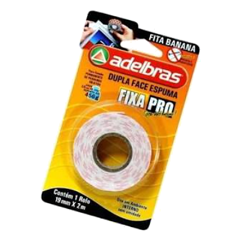 Fita Dupla Face Fixa Pro Espuma 19MMX2M Unidade 0816000002 Adelbras