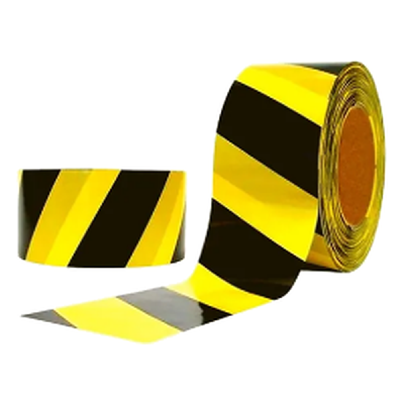 Fita Zebrada Preto/Amarelo 0,7X200MTS Plastcor