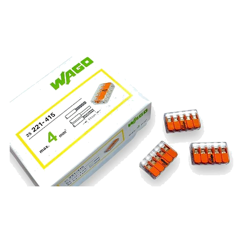 Kit Com 4 Conector DE Emenda 221 415 4MM Wago