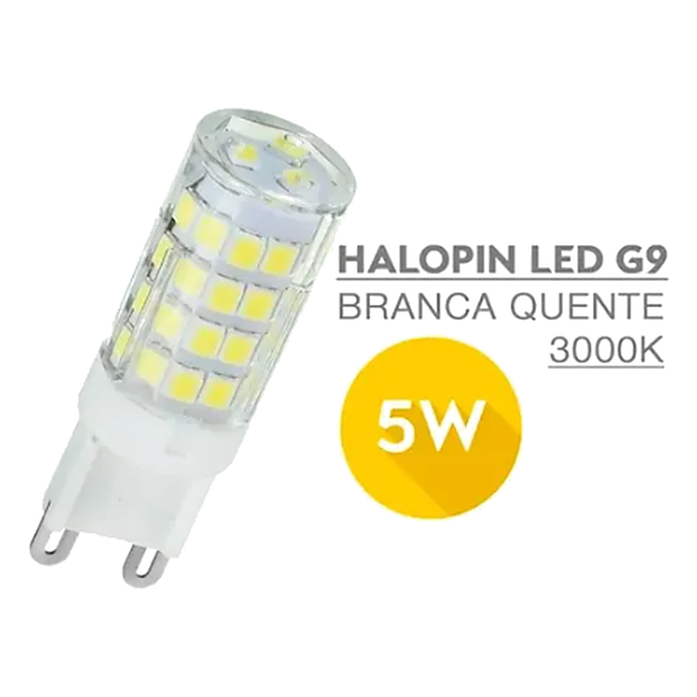 Lampada Led Halopin G9 5W 33LEDS 3000K Maxbom