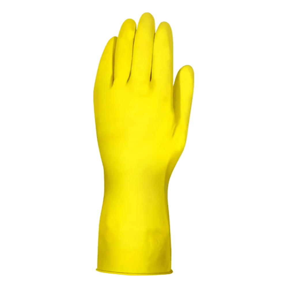 Luva DE Latex Amarela Acabamento Flocado Ltx 700