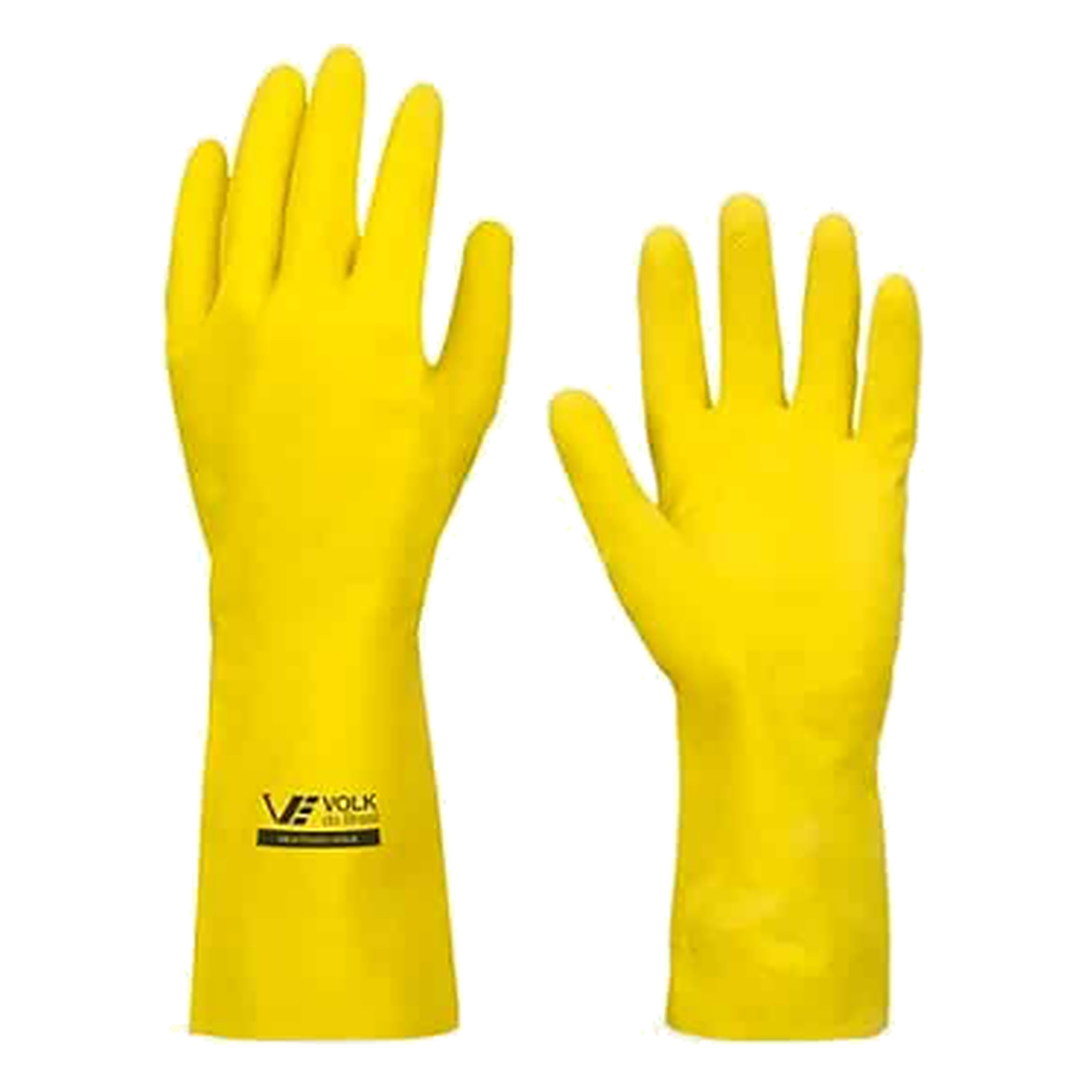 Luva DE Latex Multiuso Slim Volk Amarela CA: 38310