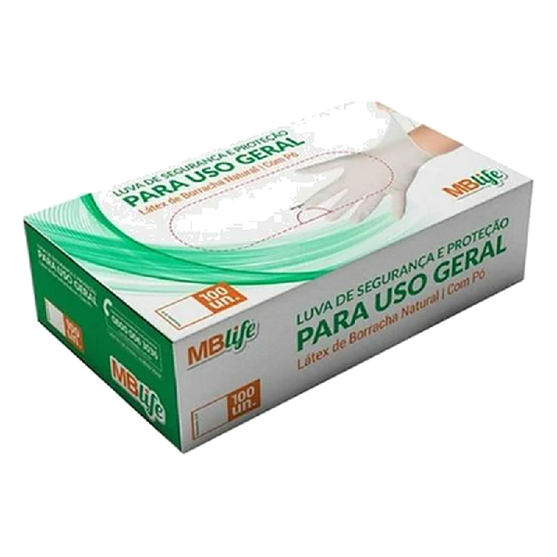 Luva Procedimento Latex Mblife (CX 100 Und) Medix
