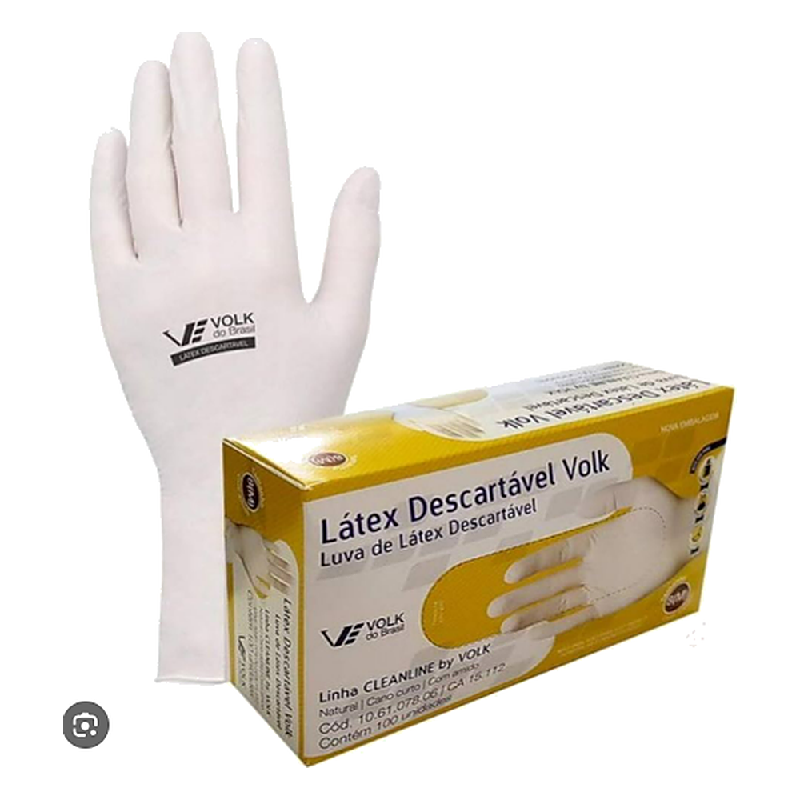 Luva Procedimento Latex (CX 100 Und) Volk
