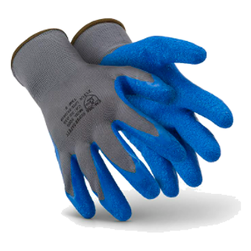 Luva SS LN 1005 Nylon Com B Latex Cor Azul Supersafety