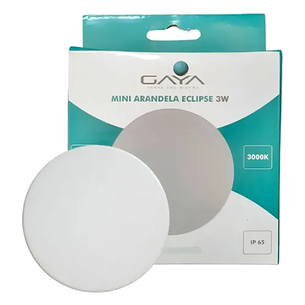 Mini Arandela Eclipse 3W 3000K Ip65 Branca Gaya