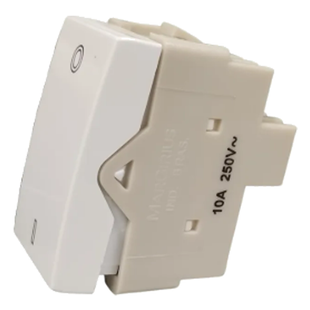 Modulo Interruptor Bipolar Simples 10A 250V BR Linha Sleek Margirius