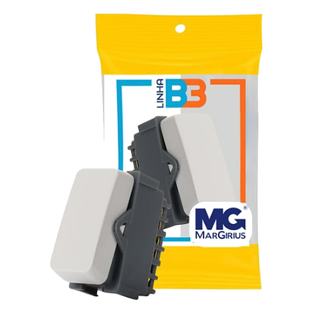 Modulo Interruptor Simples 10A 250V BR Linha B3 Margirius