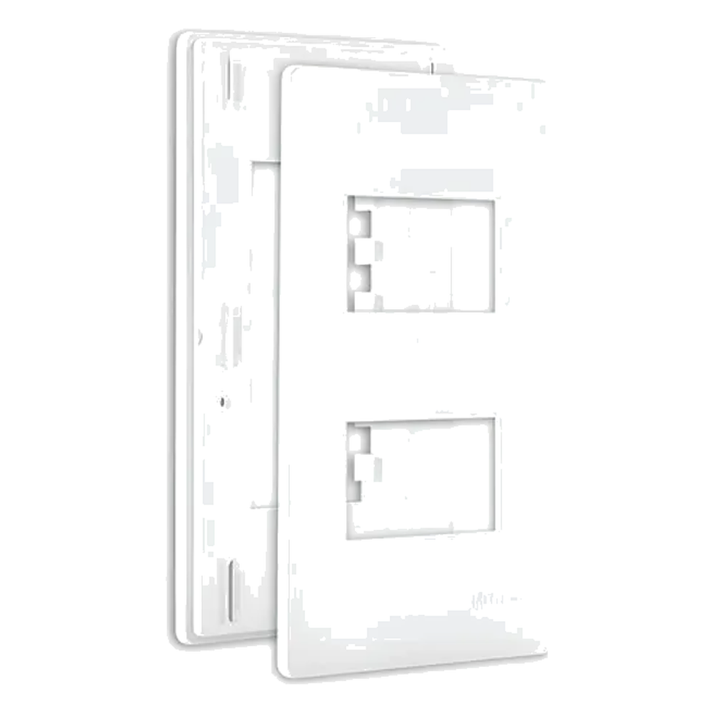 Placa 4X2 2 Postos Horiz Separados BR Com Suporte Linha Infinit Margirius