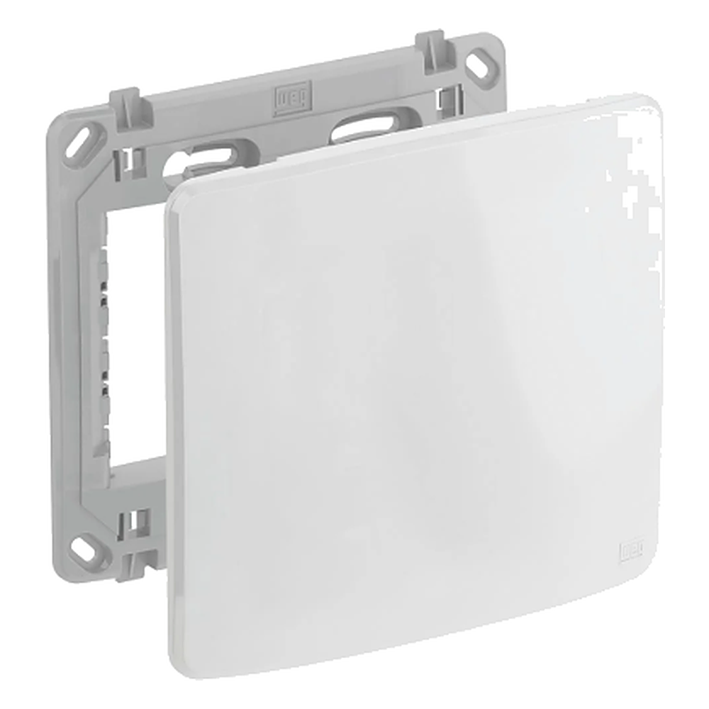 Placa 4X4 Cega Com Suporte Branco Linha Compose Weg