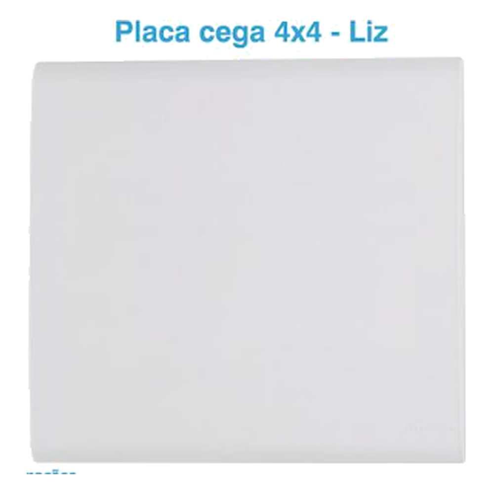 Placa 4X4 Cega Com Suporte Linha Liz Branco Tramontina