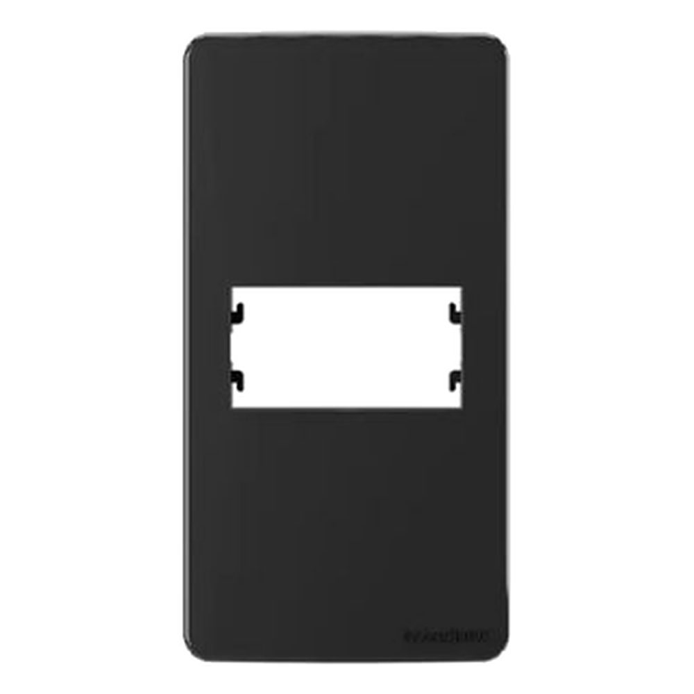Placa P/ Condulete 3/4 1 Posto Horiz C/ Suporte Sleek Ebony Margirius
