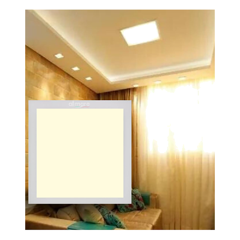 Plafon 25W Embutir Quadrado Branco Quente Lcq 30X30