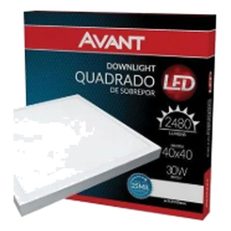 Plafon 30W Sobrepor Quadraro 6500K Avant 40X40