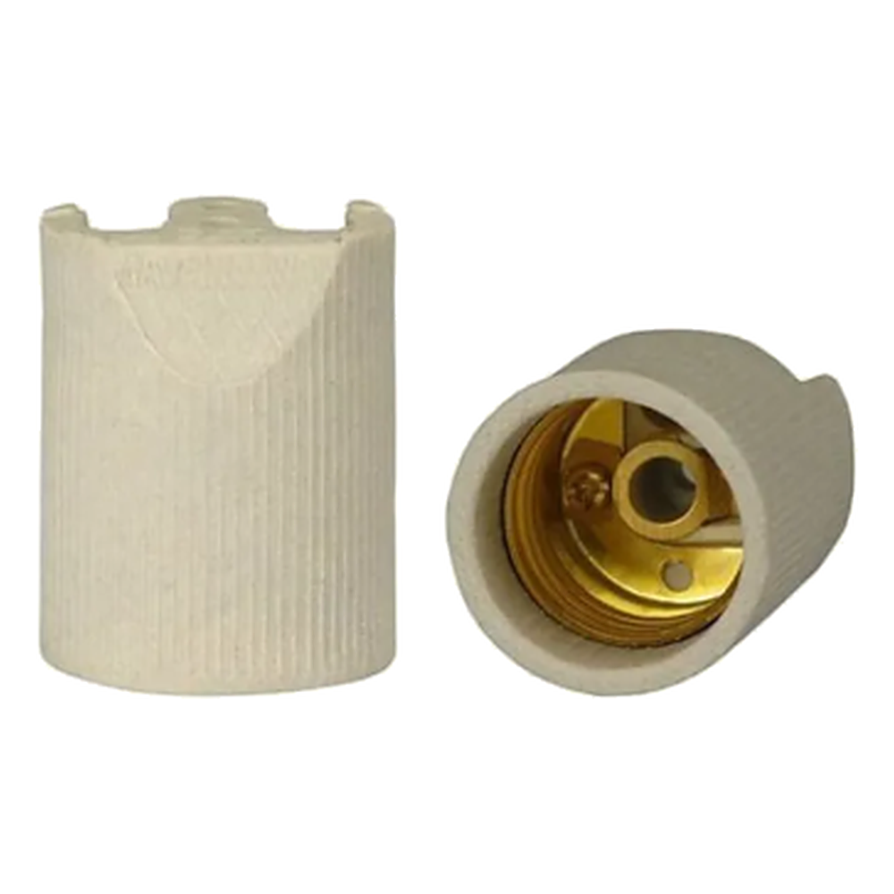 Porta Lampada Porcelana E27 Soquete Liso Foxlux