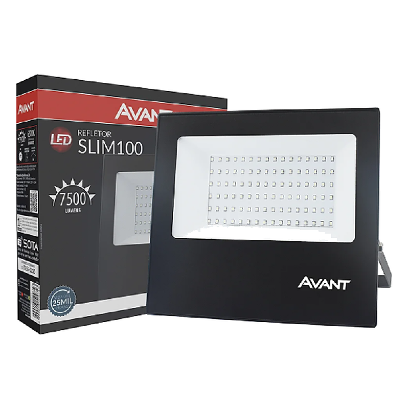 Refletor Led 100W Slim100 Br6500k Bivolt 7500 Avant