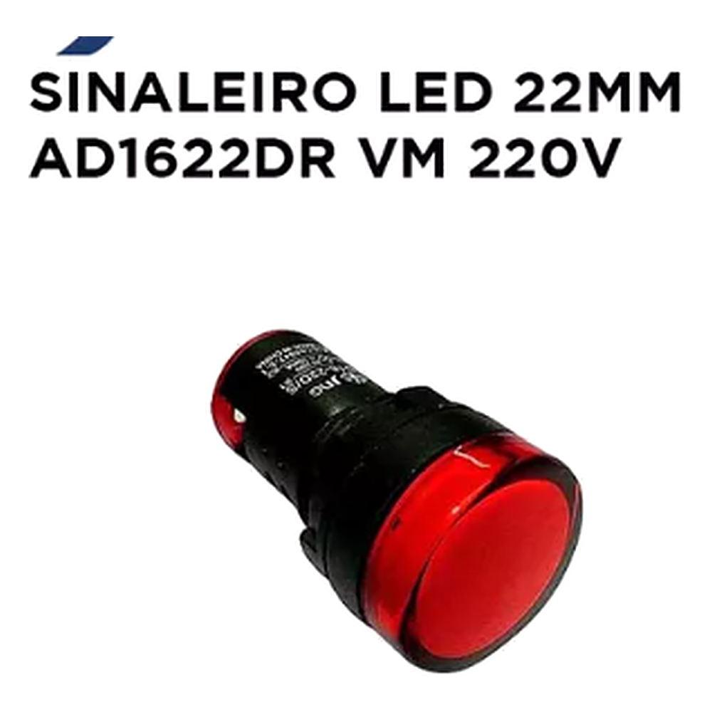 Sinaleiro Led 22MM Ad1622dr Vermelho 12V Jng