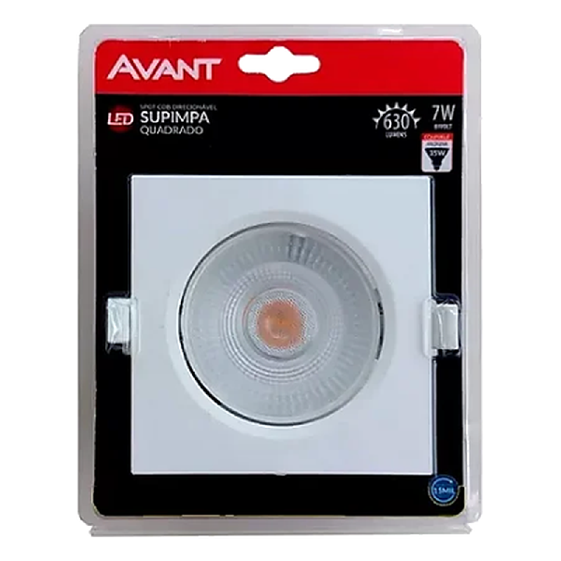 Spot Led 7W Quadrado 3000K Avant