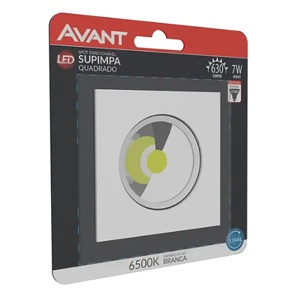 Spot Led 7W Quadrado 6500K Avant