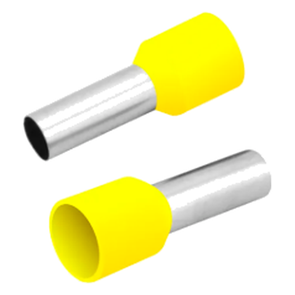 Terminal Tubular Ilhos Simples 6,0MM 36A Amarelo Decorlux