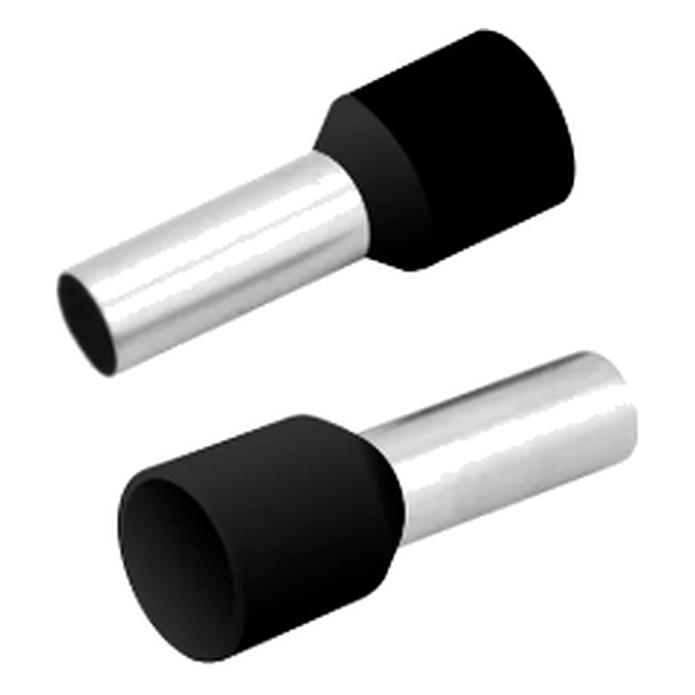 Terminal Tubular Pre Isolado 1,5 MM Preto Lukma