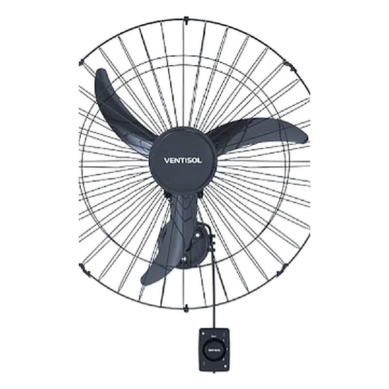 Ventilador Oscil Parede Premium Biv 60CM Aco Pto 200W Ventisol