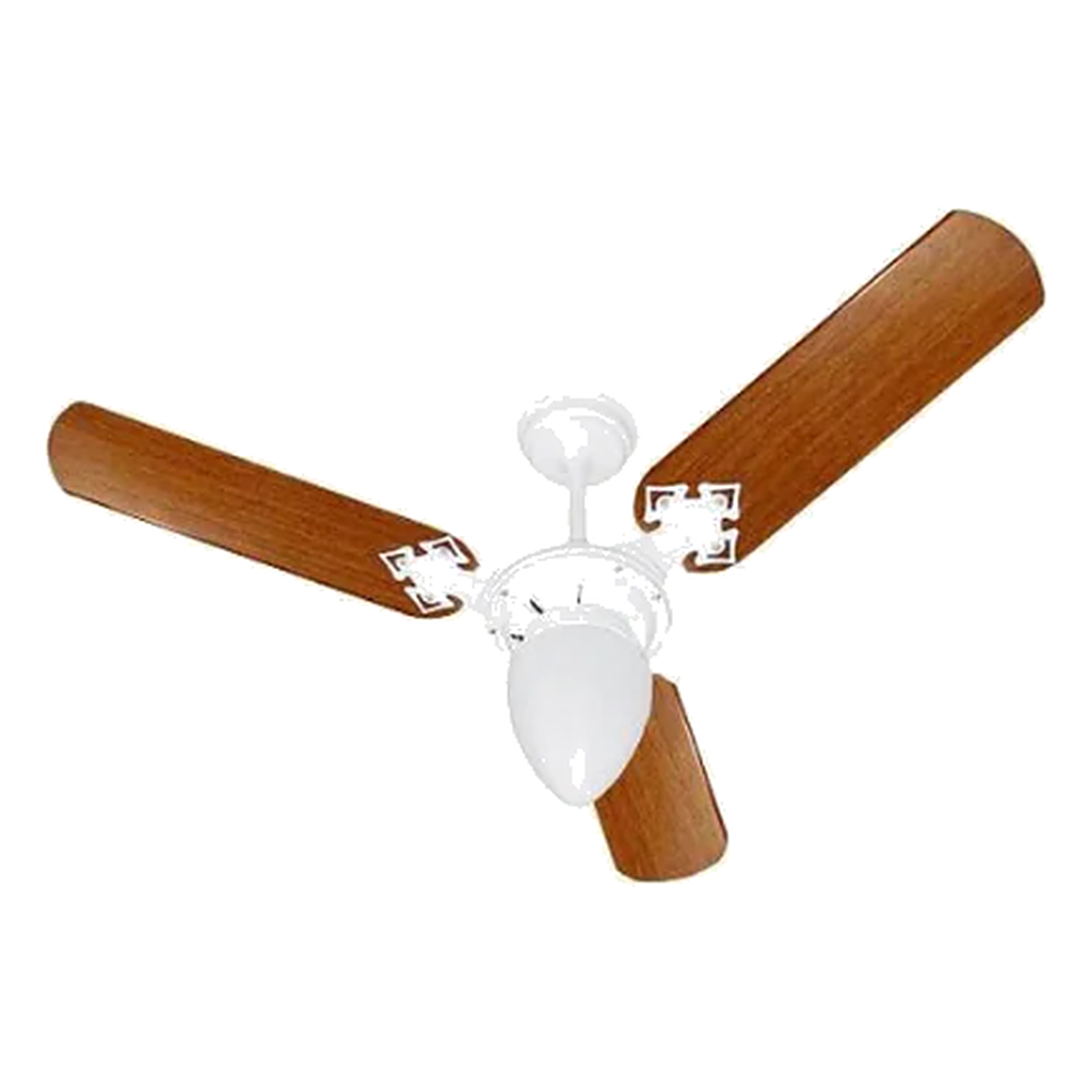Ventilador Teto New Delta Light Bco 3PPM 127V C3v Branco/Madeira