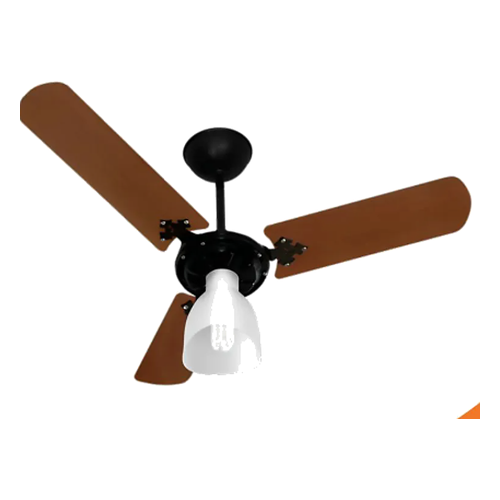Ventilador Teto New Ventura Flow Pto 127V Preto/Madeira Ventidelta
