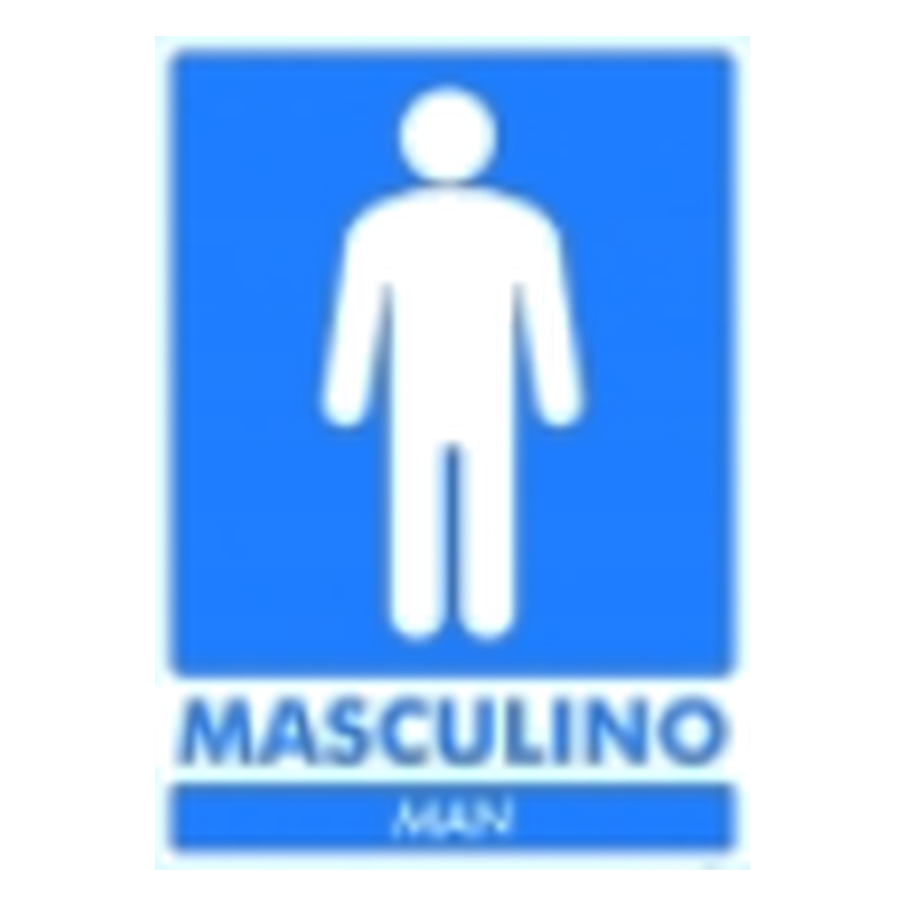 Placa Sin Ps831 Masculino (Bilíngue Inglês/Azul) PS 0,80MM 15X20CM Encartale